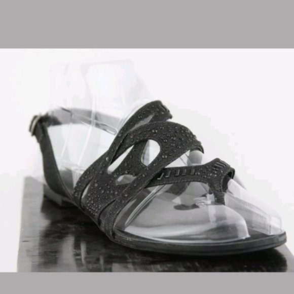 Not Rated Shoes - Not Rated Bastin Glitter Black Sandals